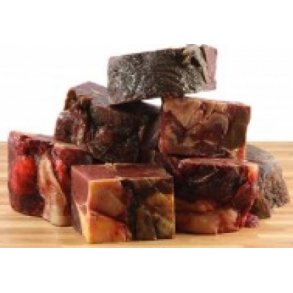 Naturfoder 100% Oksekd i stykker 2000 gr. 