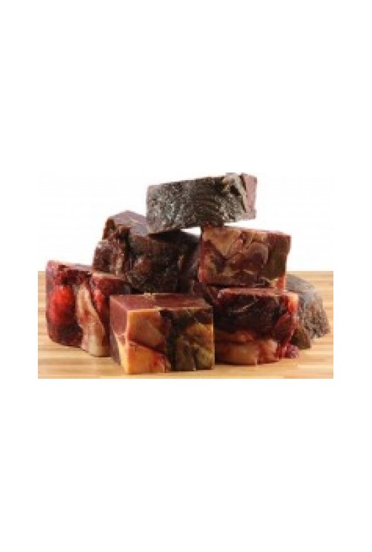 Naturfoder 100% Oksekd i stykker 2000 gr. 