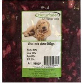 Naturfoder Vital mix Okse 500 gr. 