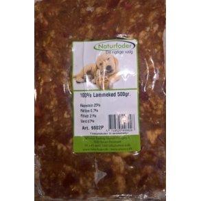 Naturfoder 100% Lammekd 500 gr. 