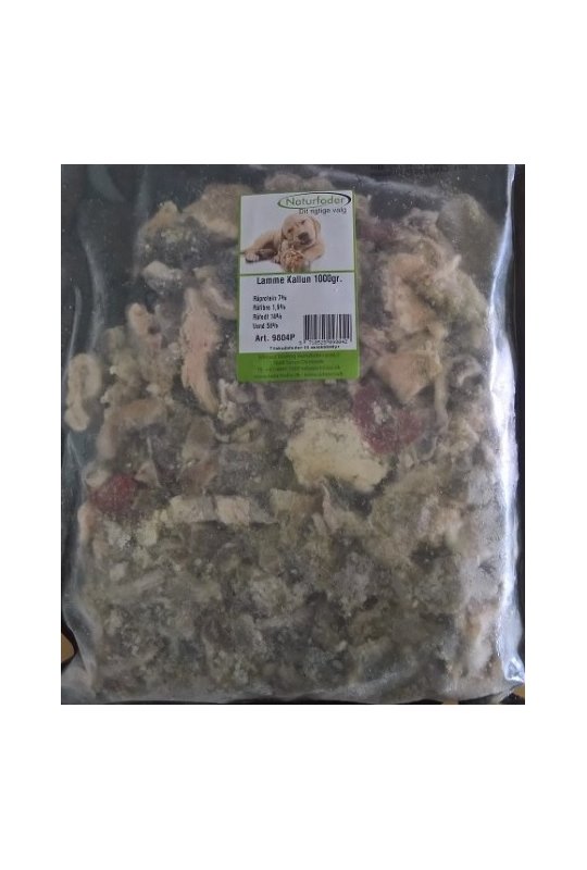 Naturfoder 100% Lammekallun 1000 gr.