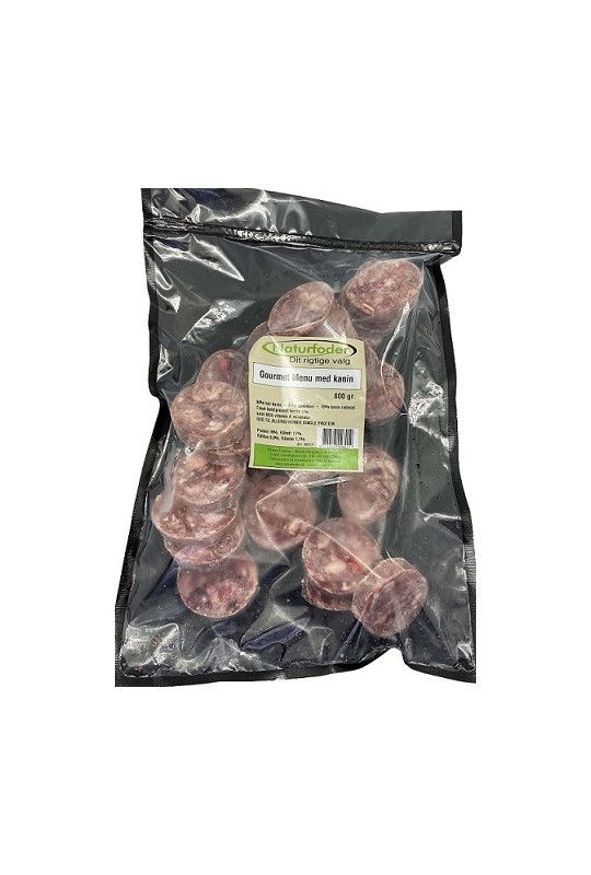 Naturfoder Gourmet menu med kanin medaljoner 800 gr