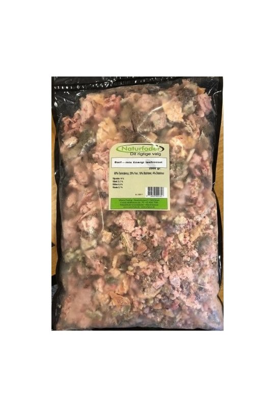 Naturfoder Barf mix energi 2000 gr. 