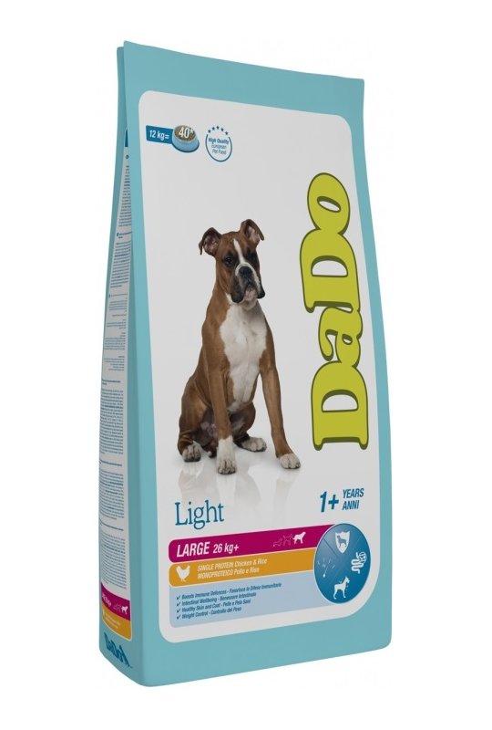 Dado Light Medium/Large kylling &amp; Ris 12 kg