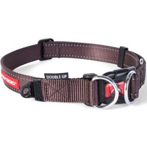 EzyDog Double Collar brun