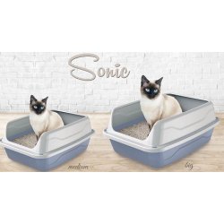 Sonic kattebakke med ekstra hj kant 