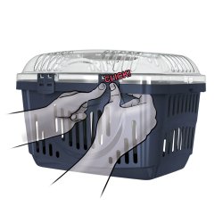 Rocket Transportkasse M/Transperant Lg - 2 Ass. Farver