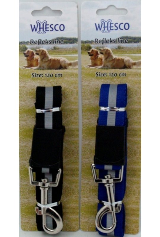 Whesco Refleksline bl/sort 2,5/120 cm ass. farver
