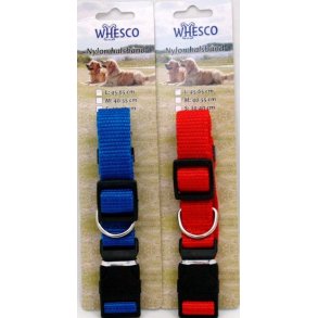 Whesco Nylon halsbnd bl/rd ass. farver