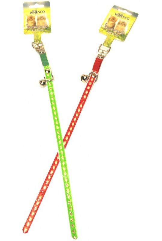 Whesco Kattehalsbnd rd/grn 32 cm