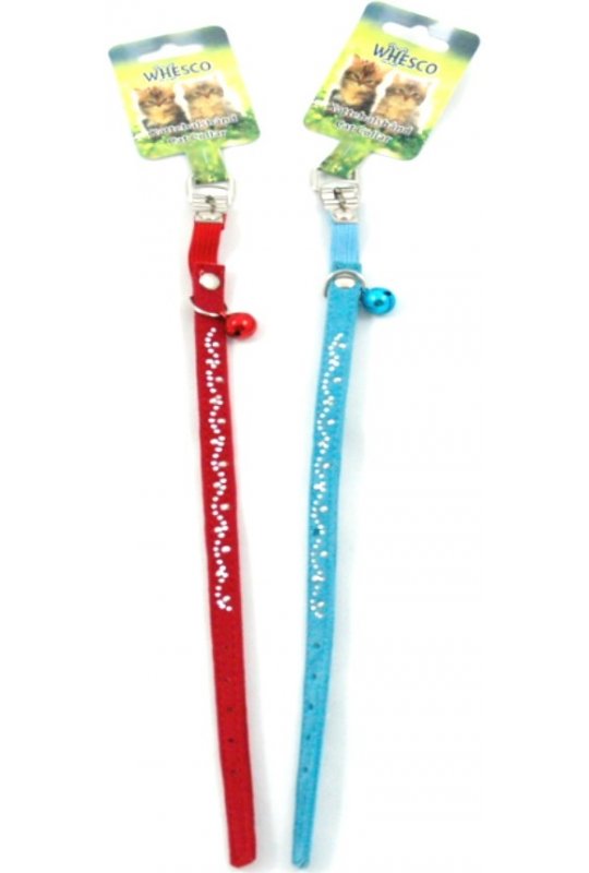 Whesco Kattehalsbnd rd/bl 31 cm