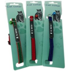 Whesco kattehalsbnd "I belong to" 29 cm