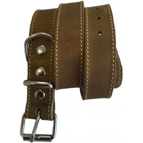 Whesco Soft lderhalsbnd ekstra bred oliven grn