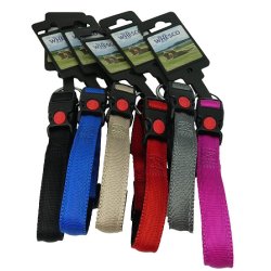 Whesco soft nylon halsbnd med ls 15 mm x 25-35 cm