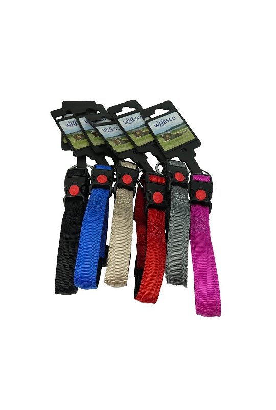 Whesco soft nylon halsbnd med ls 15 mm x 25-35 cm