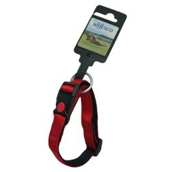 Whesco soft nylon halsbnd med ls 15 mm x 25-35 cm