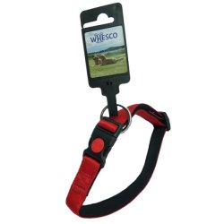 Whesco Soft nylon halsbnd med ls 20 mm x 30-45 cm