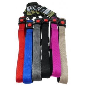 Whesco Soft nylon halsbnd med ls 25 mm x 50-65 cm