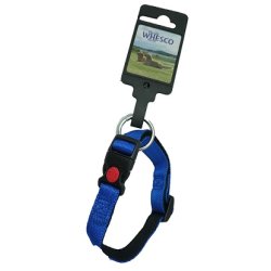Whesco soft nylon halsbnd med ls 15 mm x 25-35 cm