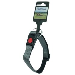 Whesco Soft nylon halsbnd med ls 20 mm x 30-45 cm