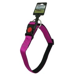 Whesco Soft nylon halsbnd med ls 25 mm x 50-65 cm