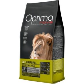 Optima Nova Kat Hairball med kylling og ris 