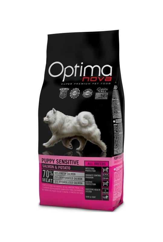 Optima Nova Puppy Sensitive med laks GF