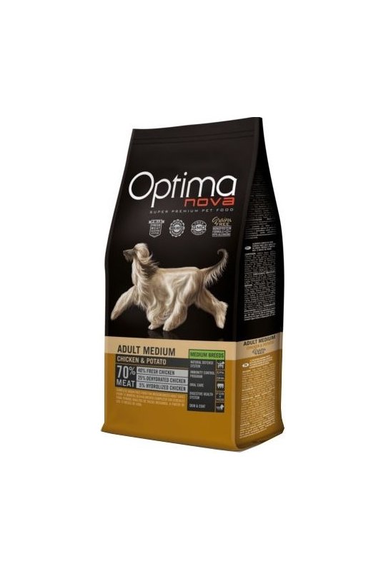 Optima Nova Adult Medium med kylling GF 12 kg