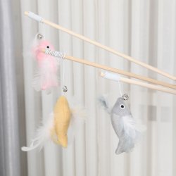 Whesco 3 stk Ass. Fiskestnger i tr 