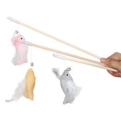 Whesco 3 stk Ass. Fiskestnger i tr 