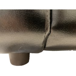 Whesco Deluxe PU Lder Hundeseng Sort 80 cm