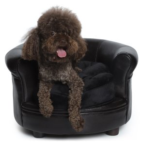 Whesco Deluxe PU Lder Lnestol m. pude Sort 