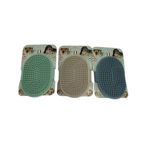 Gummibrste til kort/mellemlang pels 3 ass. farver