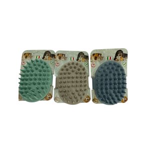 Gummibrste til lang pels 3 ass. farver