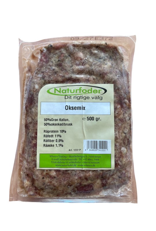 Naturfoder Oksemix 500 gr. 