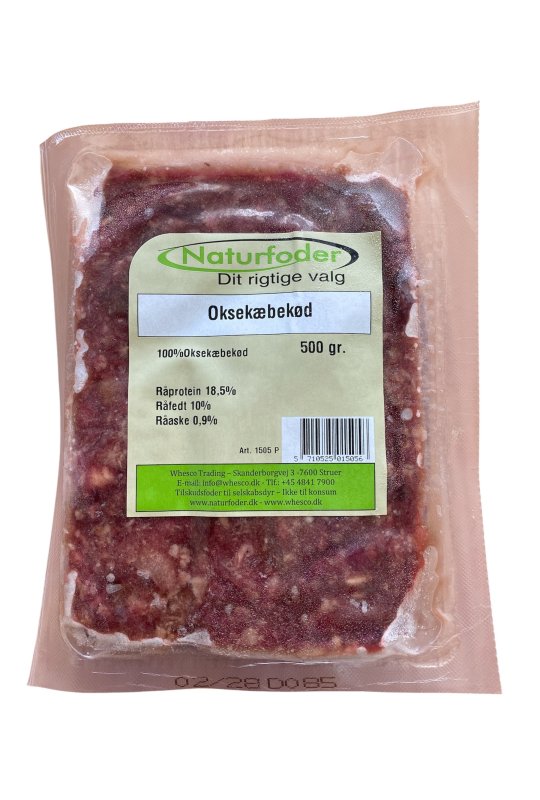 Naturfoder 100% Oksek�bek�d 500 gr. 