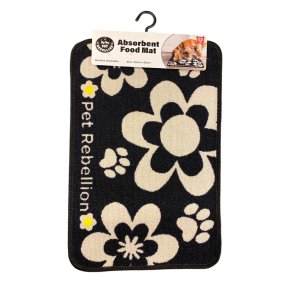 Dinner Mate Flower Black 40x60 cm.