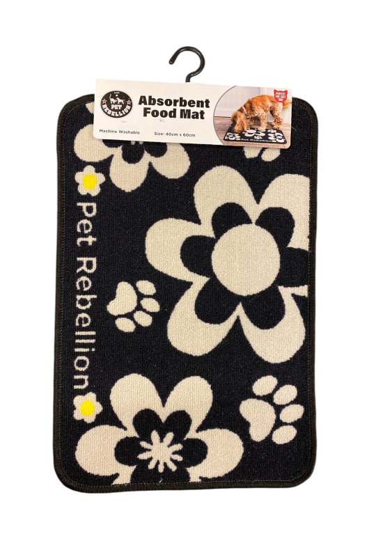 Dinner Mate Flower Black 40x60 cm.