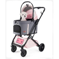 Whesco Hundeklapvogn Pink/gr� 