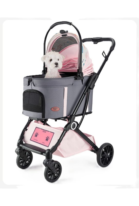 Whesco Hundeklapvogn Pink/gr� 