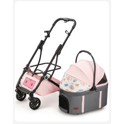 Whesco Hundeklapvogn Pink/gr� 