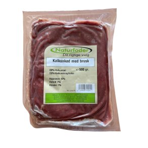 Naturfoder Kalkunk�d m/brusk 500 gr.