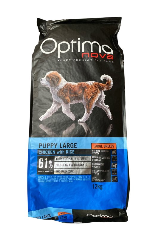 Optima Nova Puppy Large Kylling og ris 12 kg
