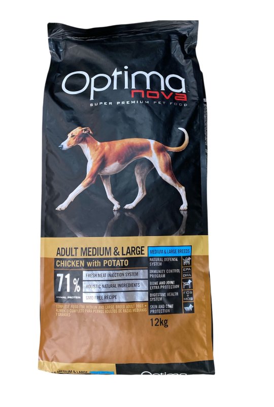 Optima Nova Adult Medium/Large med kylling GF 12,0 kg