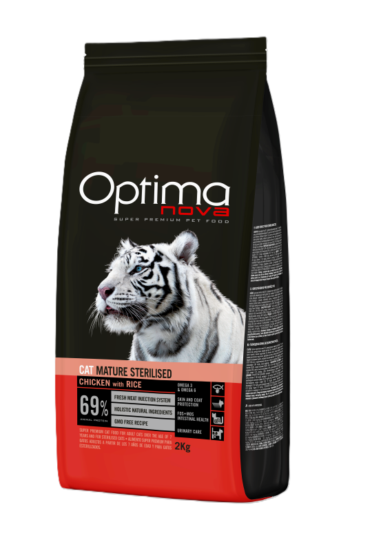 Optima Nova kat Mature med kylling og ris 2 kg