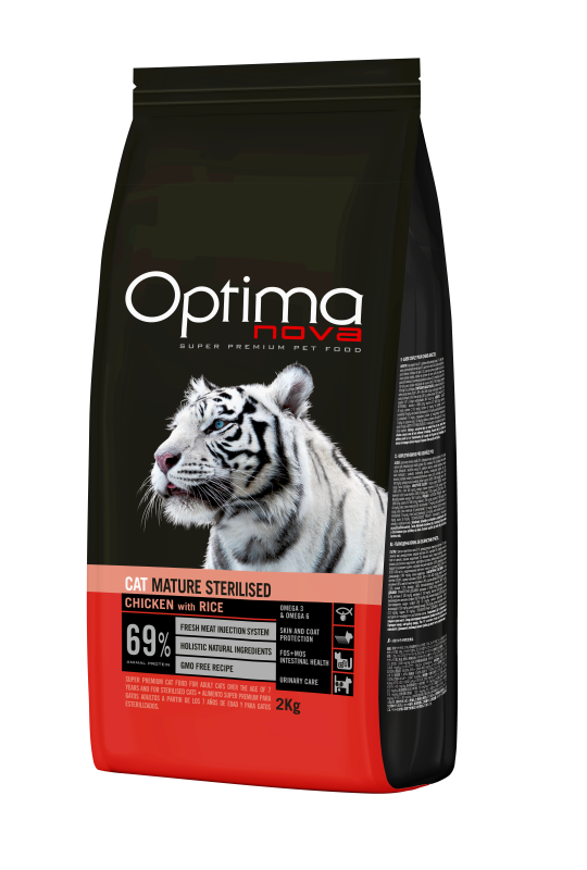 Optima Nova kat Mature med kylling og ris 2 kg