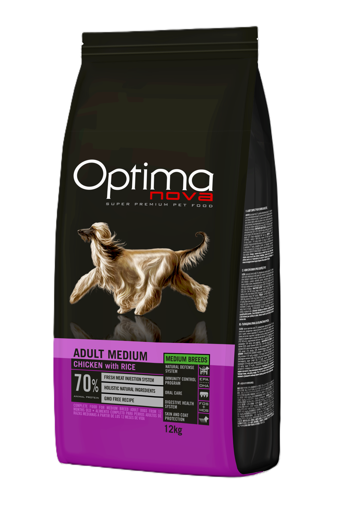 Optima Nova Adult Medium Kylling og ris - Optima Nova Voksen - Whesco ...