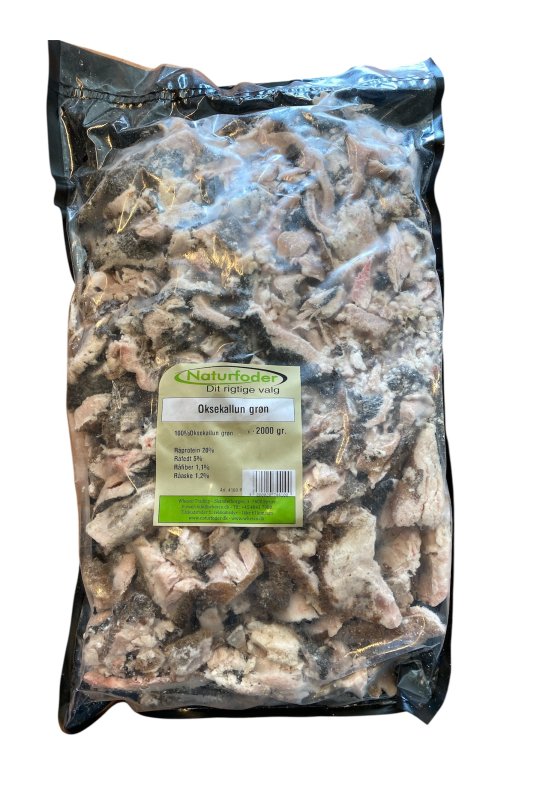 Naturfoder 100% Gr�n Oksekallun 2000 gr. 