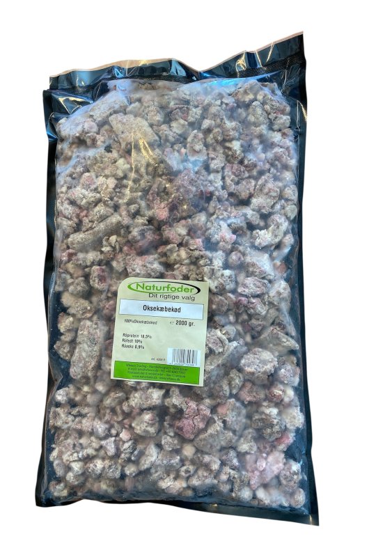 Naturfoder 100% Oksek�bek�d 2000 gr. 