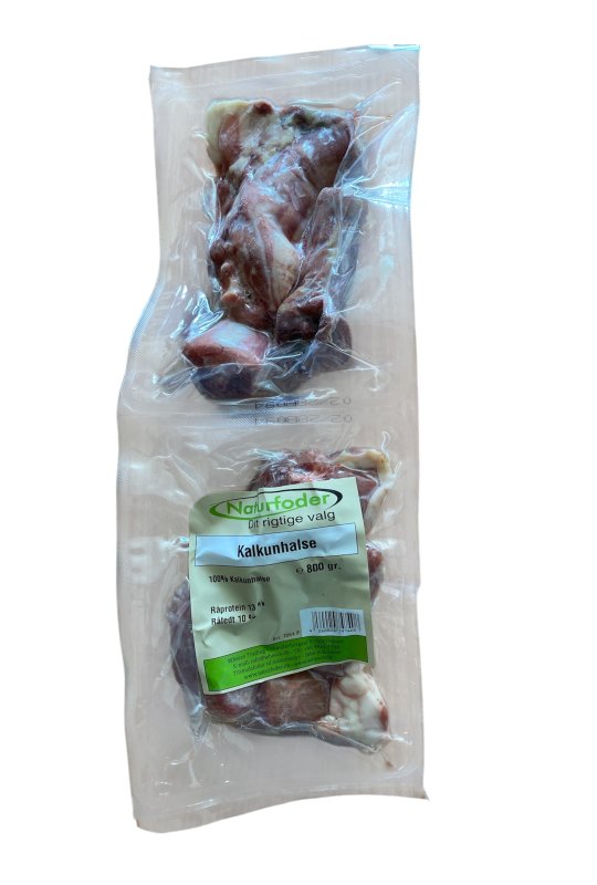 Naturfoder 100% Kalkunhalse 800 gr. 
